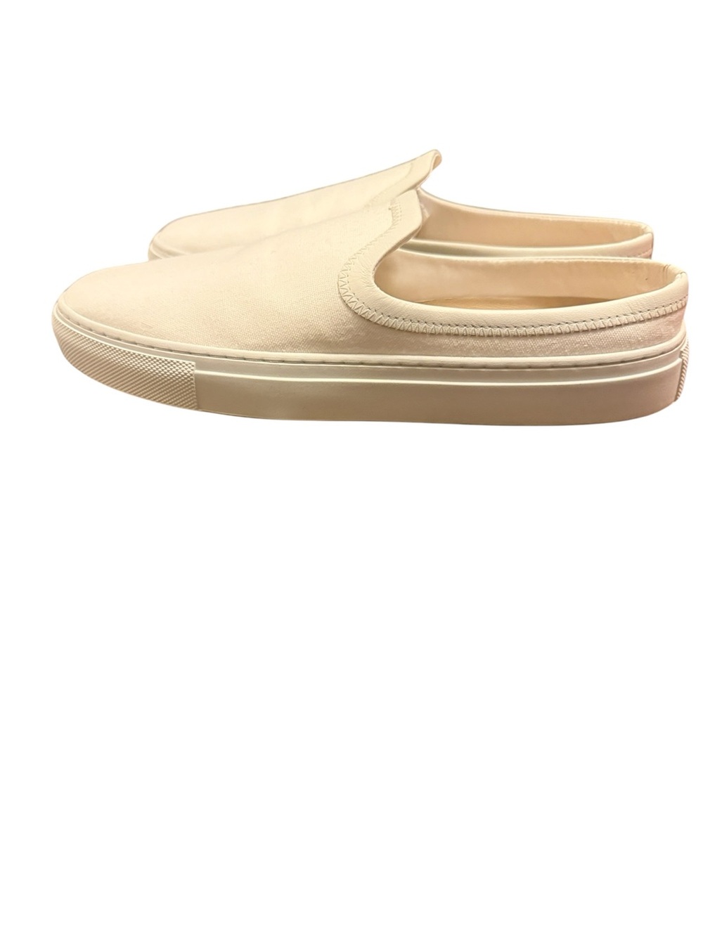 Jenni Kane Women’s White Slip-On Casual Canvas Mule Sneakers Sz 8 - Picture 4 of 7